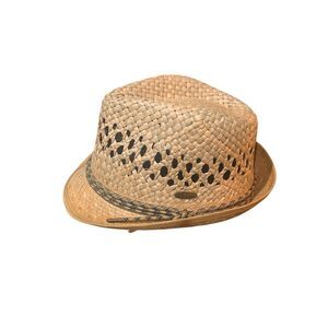 Tidal Tom NWOT Men's Straw Fedora Sun Hat UPF 50+ Size ML